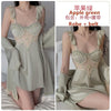 mondmi Deep V Low - cut with Chest Pad Nightdress, Flutter Sleeve, Open Back, Plus Size Pearl Sling Nightdress 3978 - mondmimondmi Deep V Low - cut with Chest Pad Nightdress, Flutter Sleeve, Open Back, Plus Size Pearl Sling Nightdress 3978CostumeMondmimondmimondmi Deep V Low - cut with Chest Pad Nightdress, Flutter Sleeve, Open Back, Plus Size Pearl Sling Nightdress 3978M3957 Apple Green (toga + Belt)