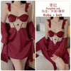 mondmi Deep V Low - cut with Chest Pad Nightdress, Flutter Sleeve, Open Back, Plus Size Pearl Sling Nightdress 3978 - mondmimondmi Deep V Low - cut with Chest Pad Nightdress, Flutter Sleeve, Open Back, Plus Size Pearl Sling Nightdress 3978CostumeMondmimondmimondmi Deep V Low - cut with Chest Pad Nightdress, Flutter Sleeve, Open Back, Plus Size Pearl Sling Nightdress 3978M3957 Bordeaux (Robe + Belt)