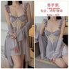 mondmi Deep V Low - cut with Chest Pad Nightdress, Flutter Sleeve, Open Back, Plus Size Pearl Sling Nightdress 3978 - mondmimondmi Deep V Low - cut with Chest Pad Nightdress, Flutter Sleeve, Open Back, Plus Size Pearl Sling Nightdress 3978CostumeMondmimondmimondmi Deep V Low - cut with Chest Pad Nightdress, Flutter Sleeve, Open Back, Plus Size Pearl Sling Nightdress 3978M3957 Taro Purple (Robe + Belt)