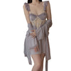 mondmi Deep V Low - cut with Chest Pad Nightdress, Flutter Sleeve, Open Back, Plus Size Pearl Sling Nightdress 3978 - mondmimondmi Deep V Low - cut with Chest Pad Nightdress, Flutter Sleeve, Open Back, Plus Size Pearl Sling Nightdress 3978CostumeMondmimondmimondmi Deep V Low - cut with Chest Pad Nightdress, Flutter Sleeve, Open Back, Plus Size Pearl Sling Nightdress 3978M3978 Apple Green (Nightdress)