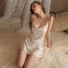 Plus Size Slim Butterfly Satin Women's Pajamas