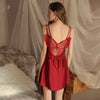 mondmi "Slimming and Sexy Pure Desire Butterfly Open Back Satin Pile Collar Plus Size Home Sleep Dress Set 4106" - mondmimondmi "Slimming and Sexy Pure Desire Butterfly Open Back Satin Pile Collar Plus Size Home Sleep Dress Set 4106"night clothesMondmimondmimondmi "Slimming and Sexy Pure Desire Butterfly Open Back Satin Pile Collar Plus Size Home Sleep Dress Set 4106"Mblack
