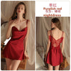 mondmi "Slimming and Sexy Pure Desire Butterfly Open Back Satin Pile Collar Plus Size Home Sleep Dress Set 4106" - mondmimondmi "Slimming and Sexy Pure Desire Butterfly Open Back Satin Pile Collar Plus Size Home Sleep Dress Set 4106"night clothesMondmimondmimondmi "Slimming and Sexy Pure Desire Butterfly Open Back Satin Pile Collar Plus Size Home Sleep Dress Set 4106"MPurplish red